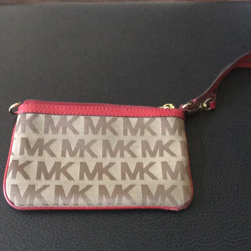 Michael Kors logo wristlet